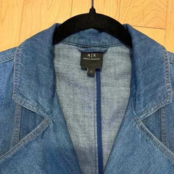 Armani Exchange Vintage Denim Jacket Cardigan 90’s Women’s Size Small - Picture 12 of 12